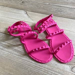 Olivia Miller Womens Tulum Island Jelly Sandals In Pink